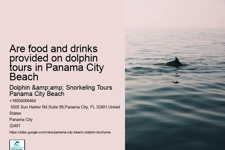 Are food and drinks provided on dolphin tours in Panama City Beach
